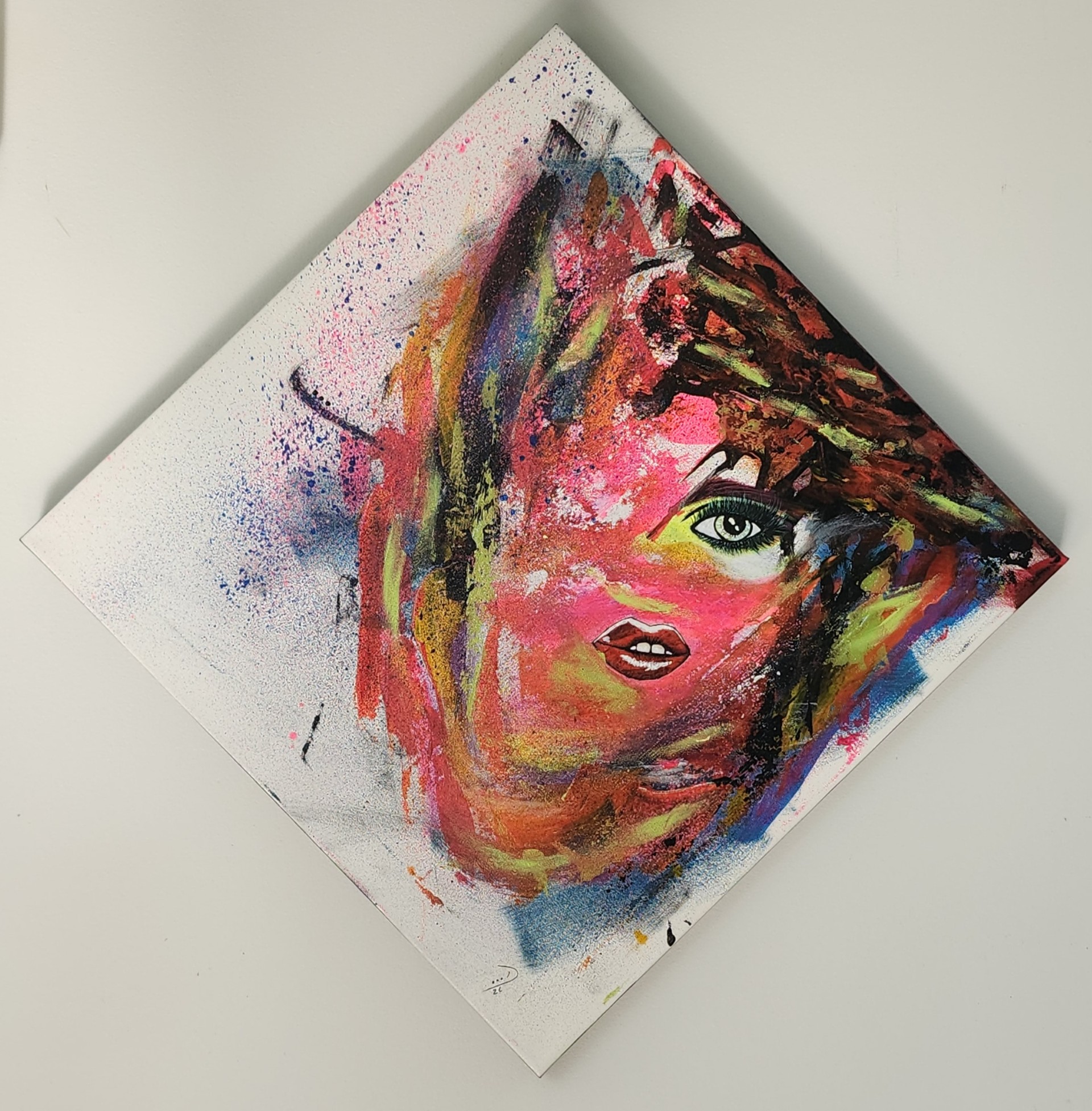 Toile 1, 50 x 50 cm, losange